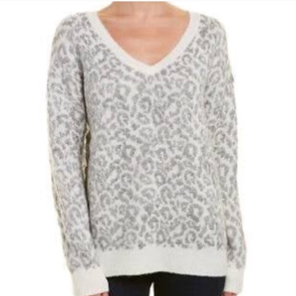Matty M Cheetah Print Oversized Sweater